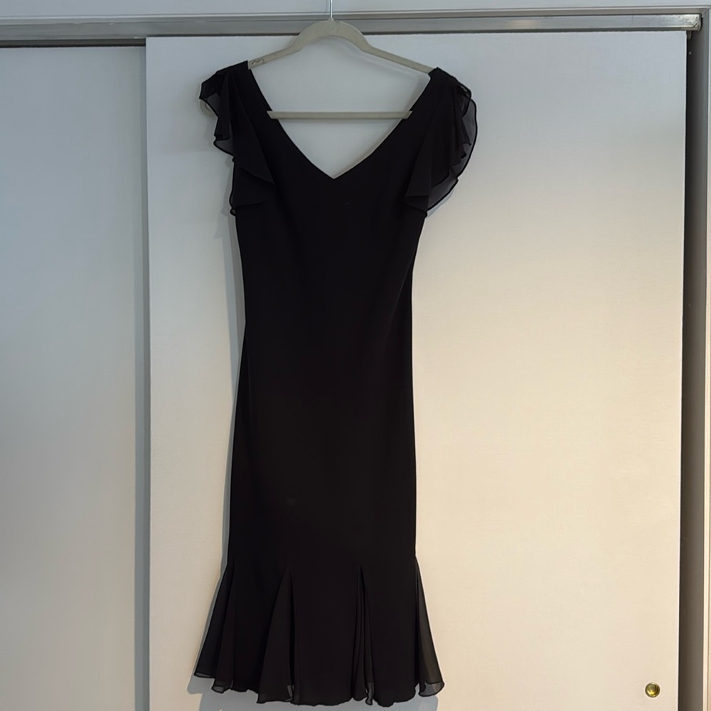 Dress Barn Size 8 black formal below knee dress - worn 2x